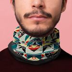 Esarfa Circulara tip Guler Handmade cu Polar pentru Vreme Rece, Privind prin Stroboscop, Multicolor, 60x25 cm fotografia produsului View 5 S