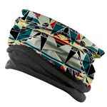 Esarfa Circulara tip Guler Handmade cu Polar pentru Vreme Rece, Privind prin Stroboscop, Multicolor, 60x25 cm fotografia produsului View 2 S