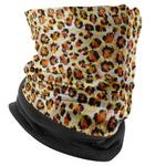 Esarfa Circulara tip Guler Handmade cu Polar pentru Vreme Rece, Animal Print Leopard, Multicolor, 60x25 cm fotografia produsului