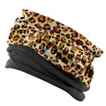 Esarfa Circulara tip Guler Handmade cu Polar pentru Vreme Rece, Animal Print Leopard, Multicolor, 60x25 cm fotografia produsului View 2 S
