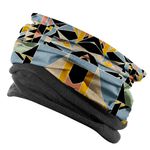 Esarfa Circulara tip Guler Handmade cu Polar pentru Vreme Rece, Patrate Color in Stroboscop, Multicolor, 60x25 cm fotografia produsului