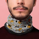 Esarfa Circulara tip Guler Handmade cu Polar pentru Vreme Rece, Multitudine de Pisici, Multicolor, 60x25 cm fotografia produsului View 5 S
