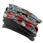 Esarfa Circulara tip Guler Handmade cu Polar pentru Vreme Rece, Pisici la Moda, Multicolor, 60x25 cm fotografia produsului View 2 S