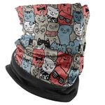Esarfa Circulara tip Guler Handmade cu Polar pentru Vreme Rece, Pisici la Moda, Multicolor, 60x25 cm fotografia produsului