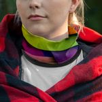 Esarfa Circulara tip Guler Handmade cu Polar pentru Vreme Rece, Abstract Zebra pe Marte, Multicolor, 60x25 cm fotografia produsului View 3 S