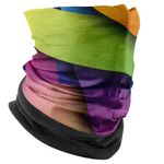 Esarfa Circulara tip Guler Handmade cu Polar pentru Vreme Rece, Abstract Zebra pe Marte, Multicolor, 60x25 cm fotografia produsului