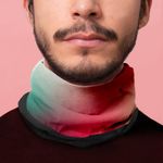 Esarfa Circulara tip Guler Handmade cu Polar pentru Vreme Rece, Abstract Cald si Rece, Multicolor, 60x25 cm fotografia produsului View 5 S