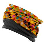Esarfa Circulara tip Guler Handmade cu Polar pentru Vreme Rece, Abstract Buline Colorate, Multicolor, 60x25 cm fotografia produsului View 2 S