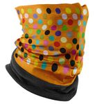 Esarfa Circulara tip Guler Handmade cu Polar pentru Vreme Rece, Abstract Buline Colorate, Multicolor, 60x25 cm fotografia produsului