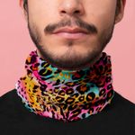 Esarfa Circulara tip Guler Handmade pentru Toate Sezoanele, Animal Print Leopard Multicolor, Multicolor, 40x25 cm fotografia produsului View 5 S