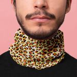 Esarfa Circulara tip Guler Handmade pentru Toate Sezoanele, Animal Print Leopard, Multicolor, 40x25 cm fotografia produsului View 5 S