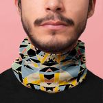 Esarfa Circulara tip Guler Handmade pentru Toate Sezoanele, Patrate Color in Stroboscop, Multicolor, 40x25 cm fotografia produsului View 5 S