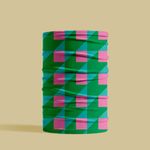 Esarfa Circulara tip Guler Handmade pentru Toate Sezoanele, Abstract Patrate si Volume, Multicolor, 40x25 cm fotografia produsului View 2 S