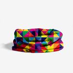 Esarfa Circulara tip Guler Handmade pentru Toate Sezoanele, Abstract Rubix Cube, Multicolor, 40x25 cm fotografia produsului View 4 S