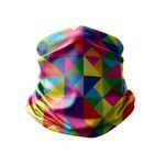 Esarfa Circulara tip Guler Handmade pentru Toate Sezoanele, Abstract Rubix Cube, Multicolor, 40x25 cm fotografia produsului