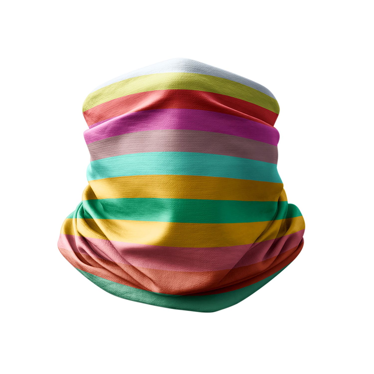 Esarfa Circulara tip Guler Handmade pentru Toate Sezoanele, Abstract Curcubeu, Multicolor, 40x25 cm fotografia produsului