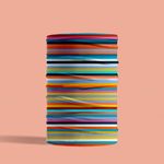 Esarfa Circulara tip Guler Handmade pentru Toate Sezoanele, Abstract Dungi Usoare, Multicolor, 40x25 cm fotografia produsului View 5 S