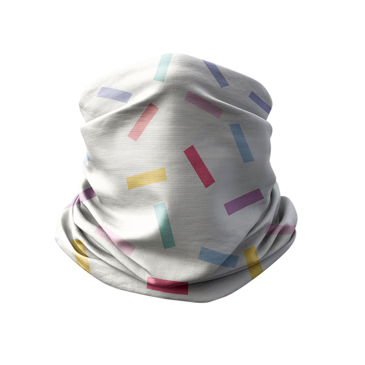 Esarfa Circulara tip Guler Handmade pentru Toate Sezoanele, Abstract Confetti, Multicolor, 40x25 cm fotografia produsului