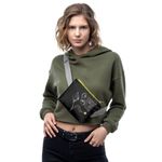 Borseta Handmade Fanny Pack, Priviri si Mac, Multicolor, 22x19 cm fotografia produsului View 4 S
