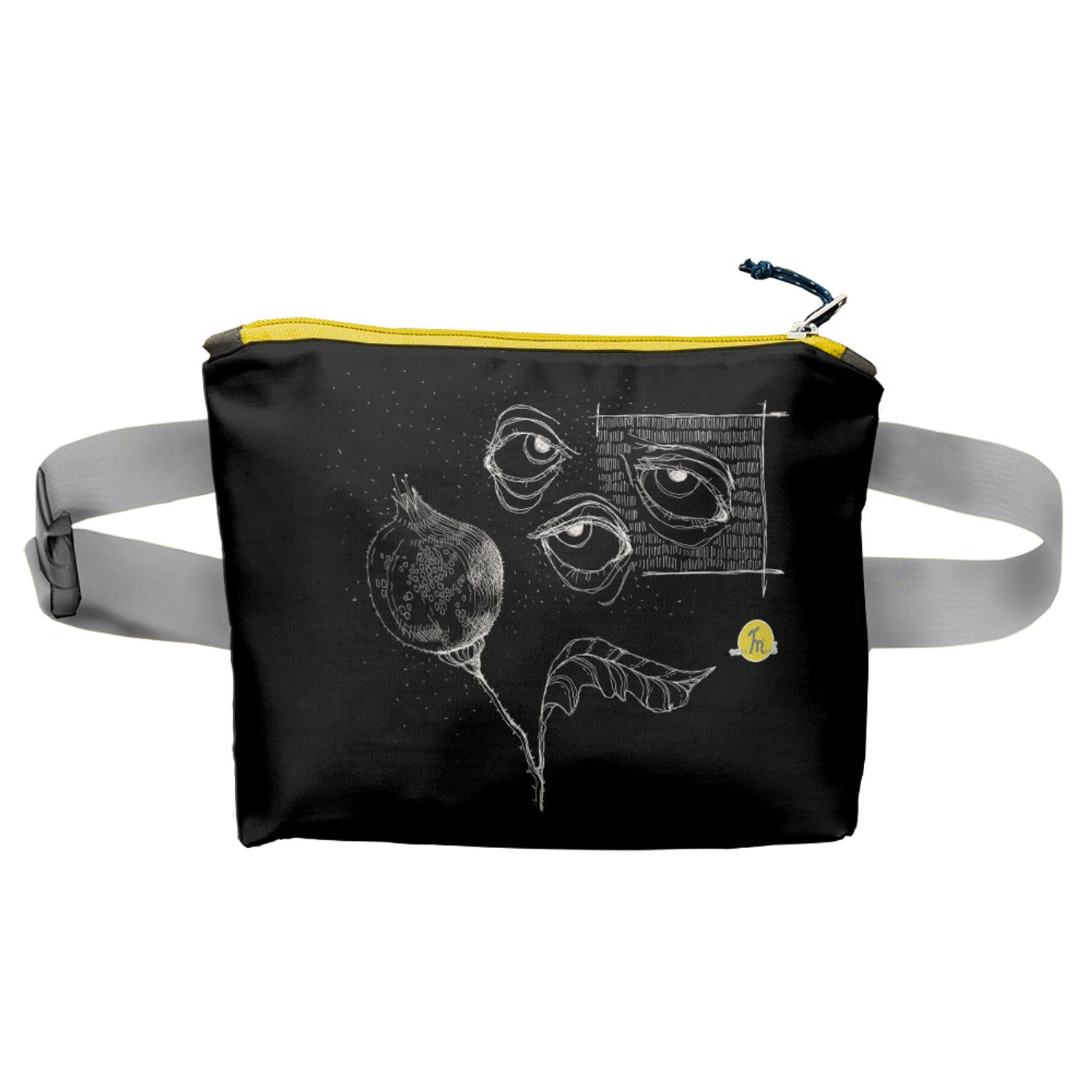 Borseta Handmade Fanny Pack, Priviri si Mac, Multicolor, 22x19 cm fotografia produsului