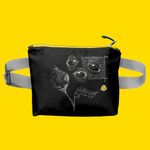 Borseta Handmade Fanny Pack, Priviri si Mac, Multicolor, 22x19 cm fotografia produsului View 5 S