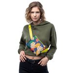 Borseta Handmade Fanny Pack, Pattern cu Flori Hawaiene, Multicolor, 22x19 cm fotografia produsului View 4 S