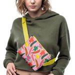 Borseta Handmade Fanny Pack, Pattern cu Banane, Multicolor, 22x19 cm fotografia produsului View 2 S