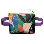 Borseta Handmade Fanny Pack, Pattern Exotic Verde, Multicolor, 22x19 cm fotografia produsului