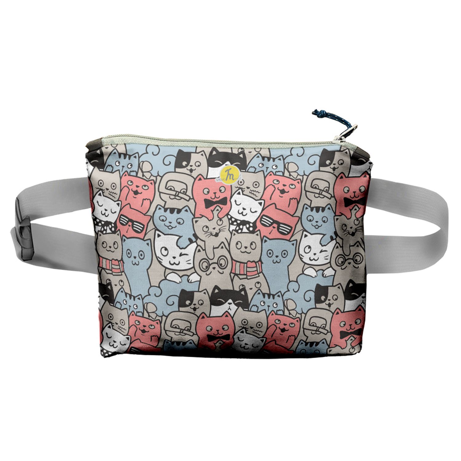 Borseta Handmade Fanny Pack, Pisici la Moda, Multicolor, 22x19 cm fotografia produsului