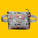 Borseta Handmade Fanny Pack, Pisici la Moda, Multicolor, 22x19 cm fotografia produsului View 5 S