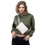 Borseta Handmade Fanny Pack, Abstract Confetti, Multicolor, 22x19 cm fotografia produsului View 4 S