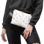 Borseta Handmade Fanny Pack, Abstract Confetti, Multicolor, 22x19 cm fotografia produsului View 3 S