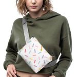 Borseta Handmade Fanny Pack, Abstract Confetti, Multicolor, 22x19 cm fotografia produsului View 2 S
