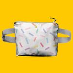 Borseta Handmade Fanny Pack, Abstract Confetti, Multicolor, 22x19 cm fotografia produsului View 5 S