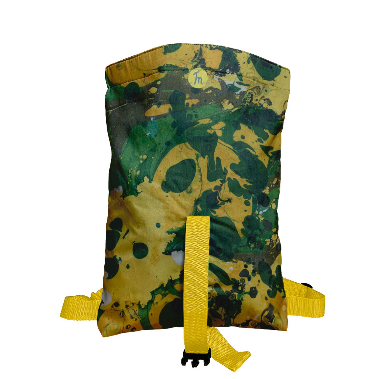 Rucsac Handmade tip Backpack, Padure Tropicala Verde Abstracta, Multicolor, 45x37 cm fotografia produsului View 3 L