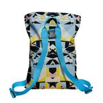 Rucsac Handmade tip Backpack, Patrate Color in Stroboscop, Multicolor, 45x37 cm fotografia produsului View 4 S