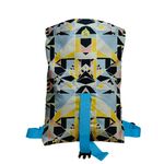 Rucsac Handmade tip Backpack, Patrate Color in Stroboscop, Multicolor, 45x37 cm fotografia produsului View 3 S