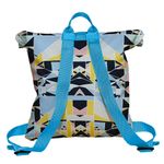 Rucsac Handmade tip Backpack, Patrate Color in Stroboscop, Multicolor, 45x37 cm fotografia produsului View 2 S
