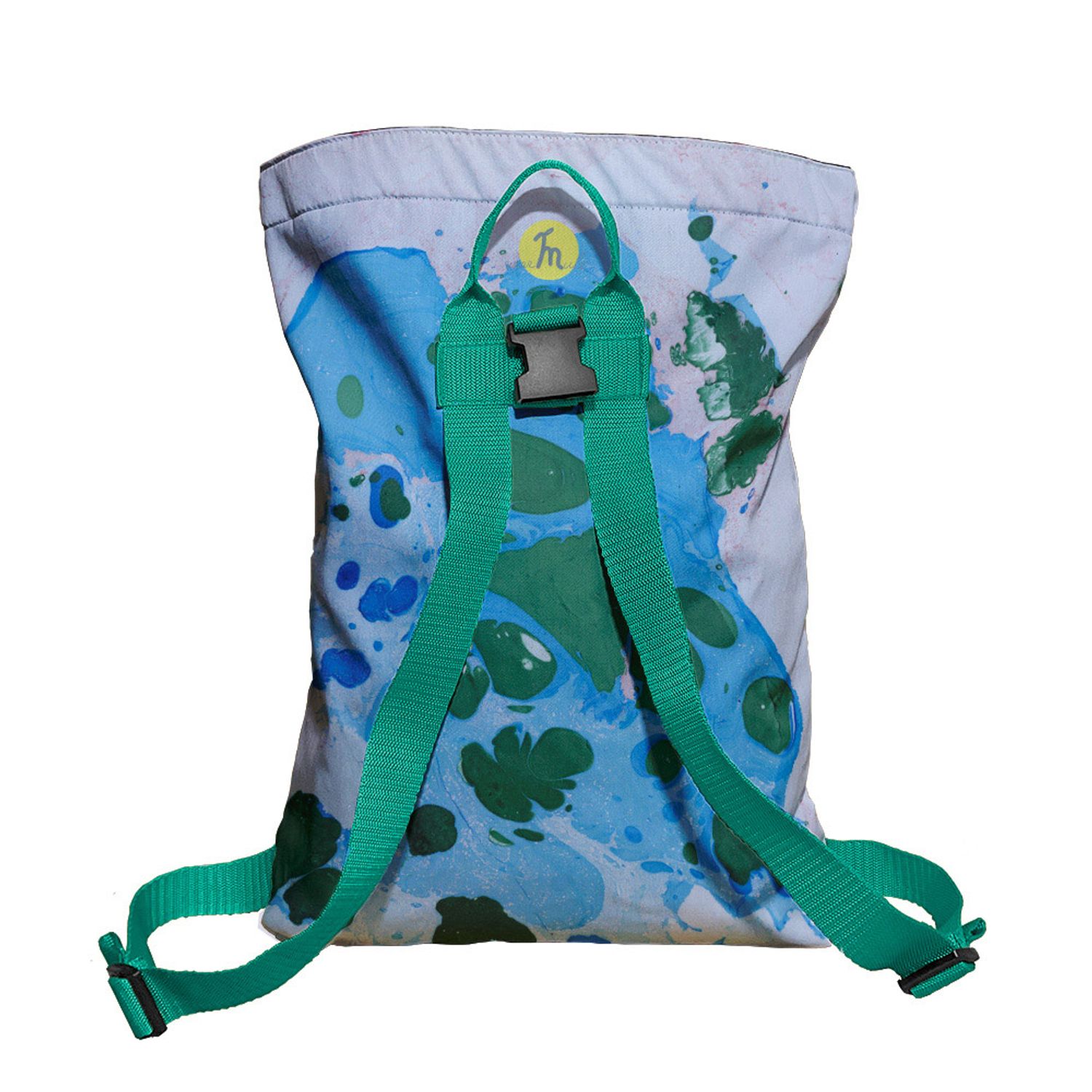 Rucsac Handmade tip Backpack, Picaturi de Acid Abstracte, Multicolor, 45x37 cm fotografia produsului View 4 L