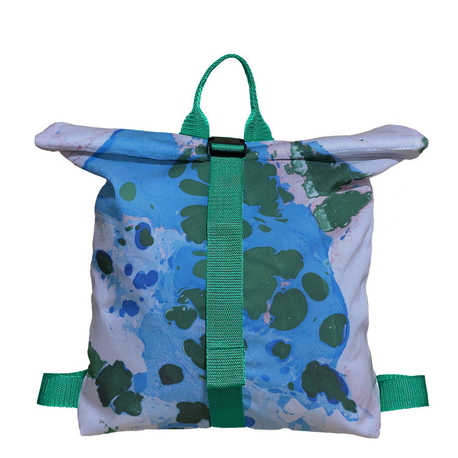 Rucsac Handmade tip Backpack, Picaturi de Acid Abstracte, Multicolor, 45x37 cm fotografia produsului
