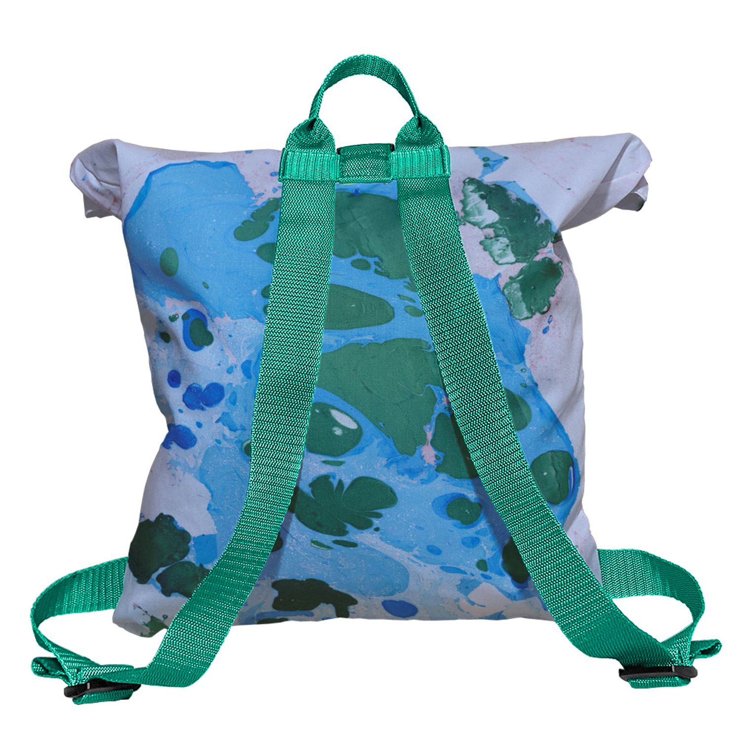 Rucsac Handmade tip Backpack, Picaturi de Acid Abstracte, Multicolor, 45x37 cm fotografia produsului View 2 L