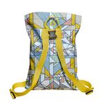 Rucsac Handmade tip Backpack, Patrate Abstract in Culori Calme, Multicolor, 45x37 cm fotografia produsului View 4 S