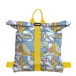 Rucsac Handmade tip Backpack, Patrate Abstract in Culori Calme, Multicolor, 45x37 cm fotografia produsului