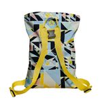 Rucsac Handmade tip Backpack, Motiv Geometric si Metri Patrati, Multicolor, 45x37 cm fotografia produsului View 4 S
