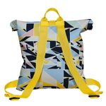 Rucsac Handmade tip Backpack, Motiv Geometric si Metri Patrati, Multicolor, 45x37 cm fotografia produsului View 2 S