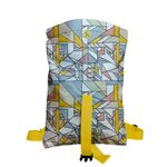 Rucsac Handmade tip Backpack, Patrate Abstract in Culori Calme, Multicolor, 45x37 cm fotografia produsului View 3 S
