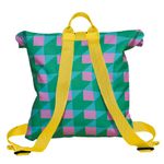 Rucsac Handmade Backpack Abstract, Patrate si Volume, Multicolor, 45x37 cm fotografia produsului View 2 S
