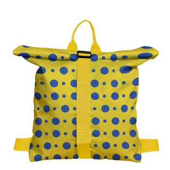 Rucsac Handmade Backpack Abstract, Cercuri Mici Si Mari, Multicolor, 45x37 Cm