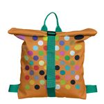 Rucsac Handmade Backpack Abstract, Buline Colorate, Multicolor, 45x37 cm fotografia produsului