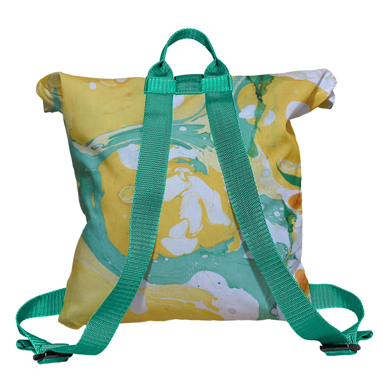 Rucsac Handmade tip Backpack, Limonada cu Lamai si Lime, Multicolor, 45x37 cm fotografia produsului View 2 L